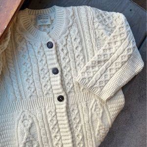 Cream Cable Knit Cardigan